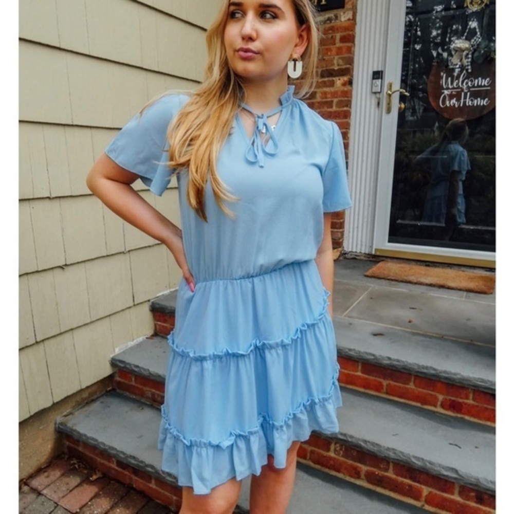 BLUE SKY TIERED DRESS